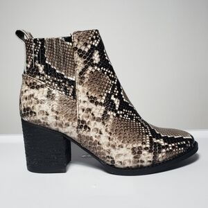 BLONDO Elvina Waterproof Snakeskin Ankle Boot
